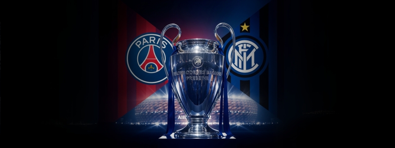 Onde assistir final Champions League 2025 PSG x Inter troféu e escudos dos times na Allianz Arena - Itaflix
